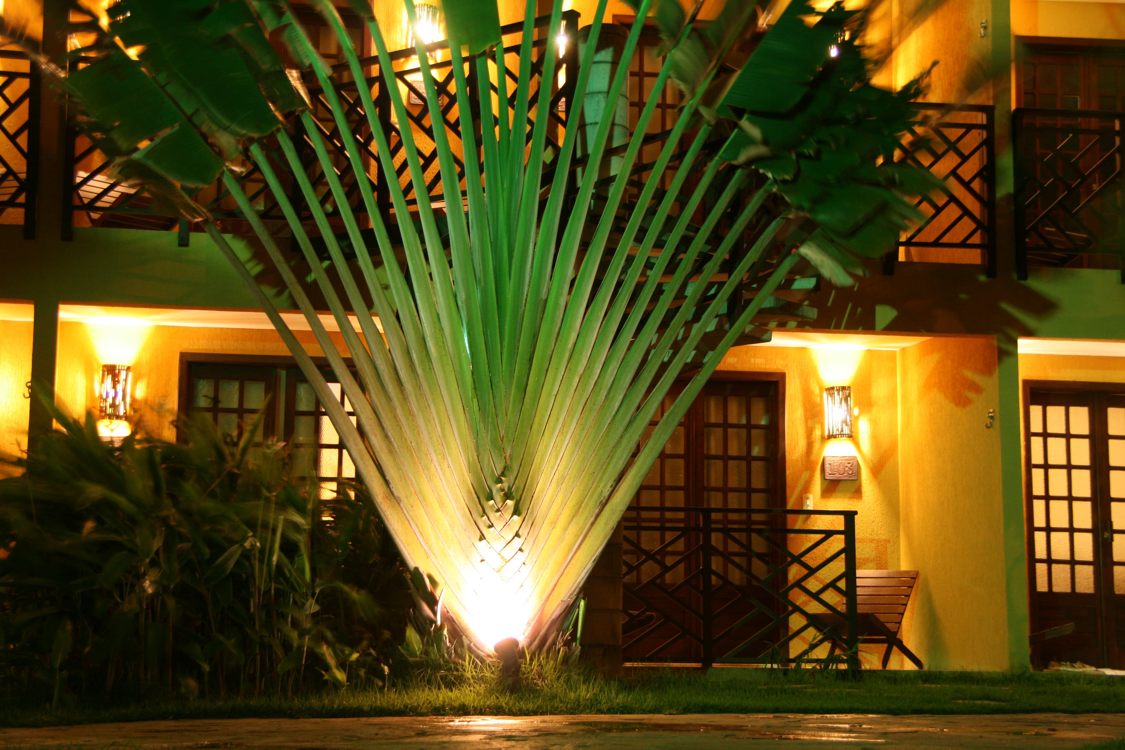 Apartamento luxo do Hotel Aconchego Porto de Galinhas à noite